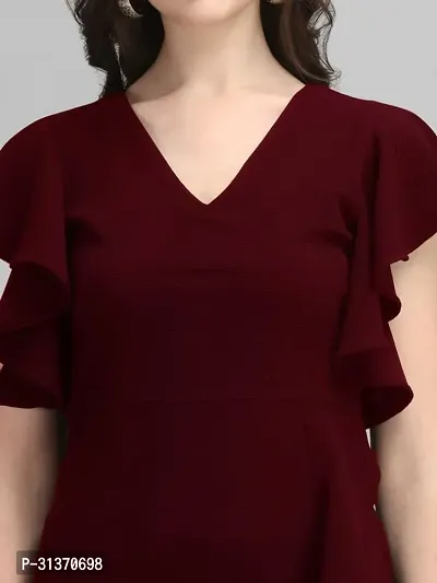 Stylish Maroon Rayon Dresses For Women-thumb4