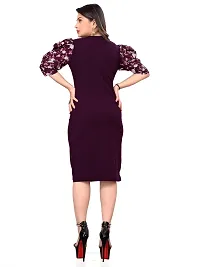 Stylish Purple Cotton Blend Dresses For Women-thumb2