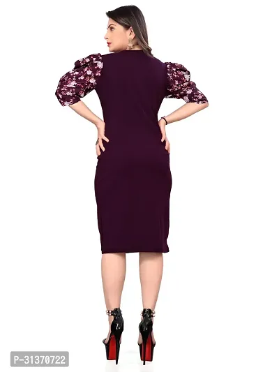 Stylish Purple Cotton Blend Dresses For Women-thumb3