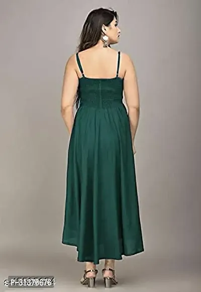 Stylish Green Rayon Dresses For Women-thumb2