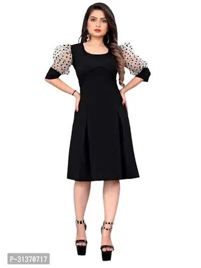 Stylish Black Cotton Dresses For Women-thumb0