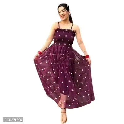 Stylish Purple Net Dresses For Women