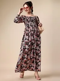 Stylish Multicoloured Crepe Dresses For Women-thumb2