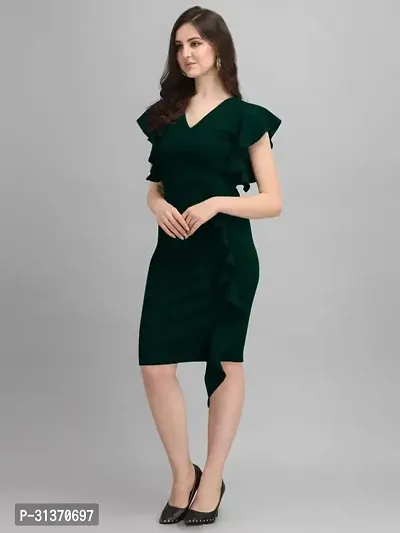 Stylish Green Rayon Dresses For Women-thumb3