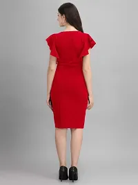 Stylish Red Rayon Dresses For Women-thumb2