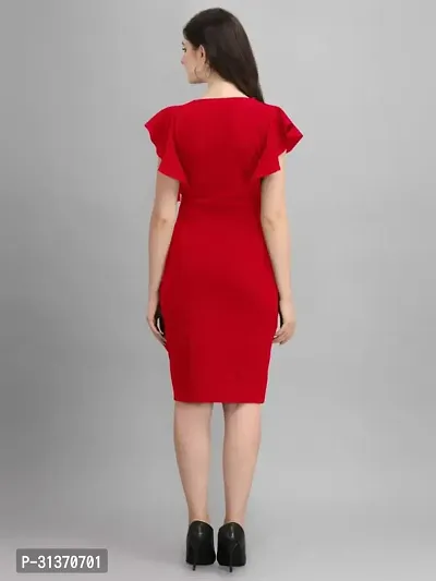 Stylish Red Rayon Dresses For Women-thumb3