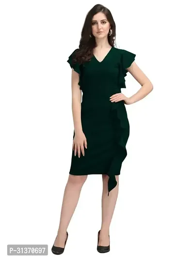 Stylish Green Rayon Dresses For Women-thumb0