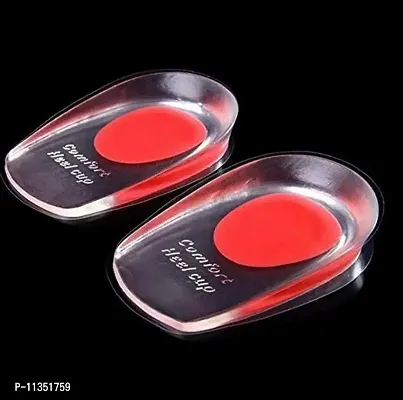 Zollyss 1 Pair Men Women Silicon Gel Heel Cushion Insoles Soles Relieve Foot Pain Protectors Spur Support Shoe pad High Heel Inserts-thumb5
