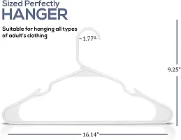 Zollyss Clothes Hanger Wardrobe Storage Organizer Rack (White, Pack of 36, Made in India)-thumb1