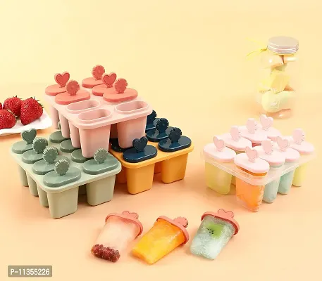 Zollyss Popsicle Molds Sets 8pcs Homemade Popsicle Maker Reusable Ice Cream Mold Fresh Fruitsicle Frozen Mould for DIY Popsicles-thumb2
