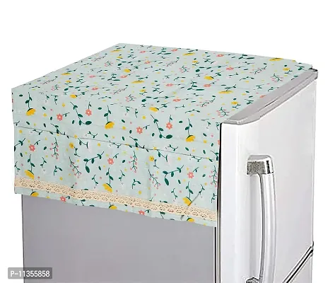 Zollyss Refrigerator Cover Sea Cotton Cloth Anti-dust Cover Fridge Towel dust Cover Freezer Refrigerator Desktop Sundries Washing Machine Organize Storage Bags (Green)