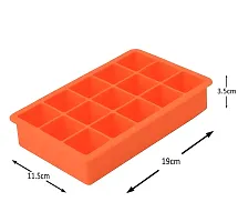 Zollyss Ice Cube Trays, 2 Pack Large Silicone Ice Cube Tray, Ice Cube Molds, Easy-Release 15-Ice Each Trays Can Makes 30 Ice Cubes, Stackable Flexible, Multicolor-thumb4
