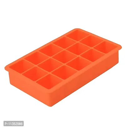Zollyss Ice Cube Trays, 2 Pack Large Silicone Ice Cube Tray, Ice Cube Molds, Easy-Release 15-Ice Each Trays Can Makes 30 Ice Cubes, Stackable Flexible, Multicolor-thumb4