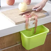 Zollyss Plastic Open-Top Kitchen Cabinet Door Hanging Trash Garbage Bin Can Rubbish Container (Random Colors)-thumb3