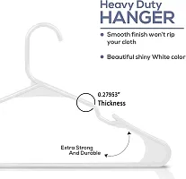 Zollyss Clothes Hanger Wardrobe Storage Organizer Rack (White, Pack of 36, Made in India)-thumb2