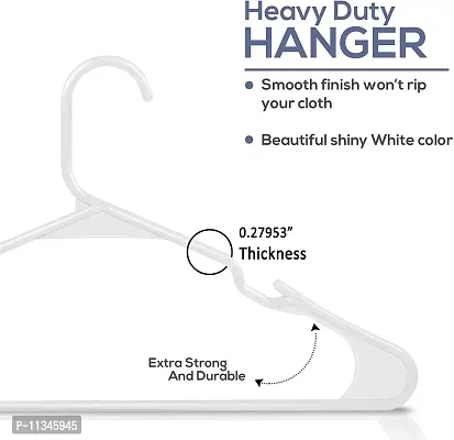 Zollyss Clothes Hanger Wardrobe Storage Organizer Rack (White, Pack of 36, Made in India)-thumb3