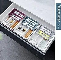 Zollyss Kitchen Drawer Organizer - Expandable Silverware Organizer/Utensil Holder and Cutlery Tray with Drawer Dividers for Flatware and Kitchen Utensils-thumb4