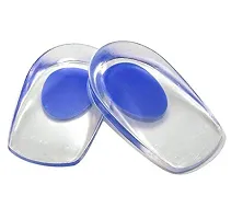 Zollyss 1 Pair Men Women Silicon Gel Heel Cushion Insoles Soles Relieve Foot Pain Protectors Spur Support Shoe pad High Heel Inserts-thumb1