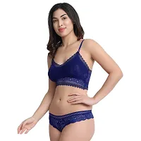 Lenriza Lace Non Padded Wirefree Bra and Panty Set for Woman-thumb3
