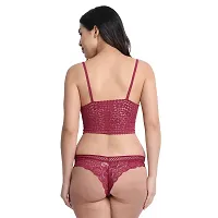 Lenriza Light Padded Full Coverage Non Wired Cotton Bra and Panty Set for Girls Women's-thumb2