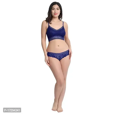 Lenriza Lace Non Padded Wirefree Bra and Panty Set for Woman-thumb3
