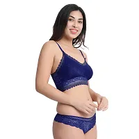 Lenriza Lace Non Padded Wirefree Bra and Panty Set for Woman-thumb4