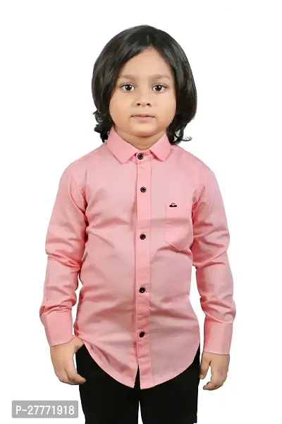 Classic Cotton Solid Shirt for Kids-thumb0