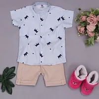Lenriza Kids Sky color Shirt  Shorts for Baby Boy and Baby Girl set of 1-thumb1