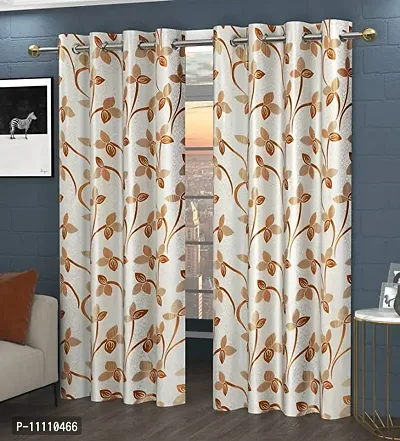 Premium Polyester Printed Door Curtains 6 feet Long-thumb0