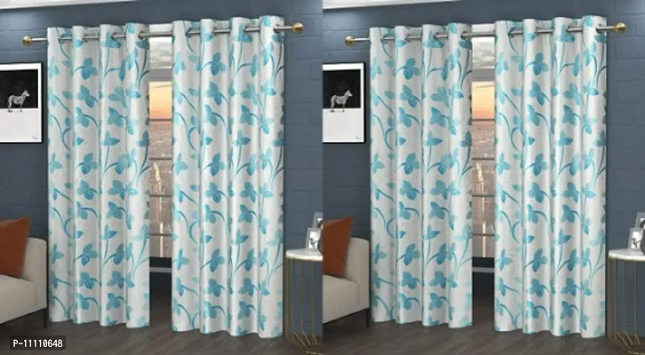 Premium Polyester Printed Door Curtains Combo 6 feet Long, Pack Of 2