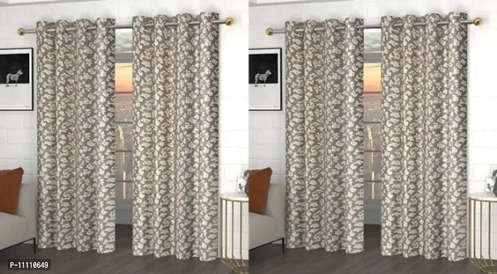 Premium Polyester Printed Door Curtains Combo 6 feet Long, Pack Of 2