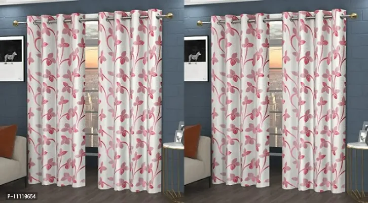Premium Polyester Printed Door Curtains Combo 6 feet Long, Pack Of 2