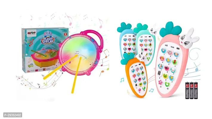 Sound Remote Different Songs in Each Button and Drum with Loud Sound with Two Drumstick Pack of 2-thumb0