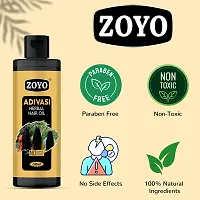 Combo Pack Anti Dandruff Shampoo 300 Ml and  200 Ml Adivasi Herbal Hair Oil-thumb1