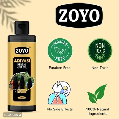 Combo Pack Anti Dandruff Shampoo 300 Ml and  200 Ml Adivasi Herbal Hair Oil-thumb2