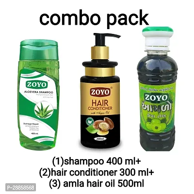 combo pack,aloevera shampoo 400ml,hairconditioner 300 ml,amla hair oil 500 ml-thumb0