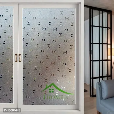 WISDOM? Privacy Window Film Frosted Glass Film Static Cling Glass Film No Glue Anti-UV Window Sticker Non Adhesive for Privacy Office Meeting Room Bathroom Living Room-thumb0