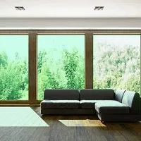 WISDOM? One Way Mirror Window Film Daytime Privacy, Sun Blocking Heat Control Anti UV Reflective Film Static Cling Window Tint for Home Office Living Room (Light Green Film, 20 x 50)-thumb1