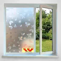 WISDOM? Window Frosted Film Butterfly, Privacy Window Film Static Cling Non-Adhesive Glass Film Decorative Window Film for Home Office Kids Study Meeting Room (12x56)-thumb2