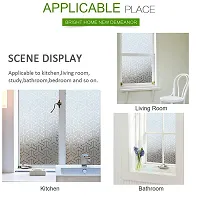 WISDOM? Privacy Window Film Frosted Glass Film Static Cling Glass Film No Glue Anti-UV Window Sticker Non Adhesive for Privacy Office Meeting Room Bathroom Living Room-thumb4