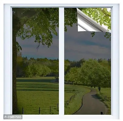 WISDOM? One Way Mirror Window Film Daytime Privacy, Sun Blocking Heat Control Anti UV Reflective Film Static Cling Window Tint for Home Office Living Room