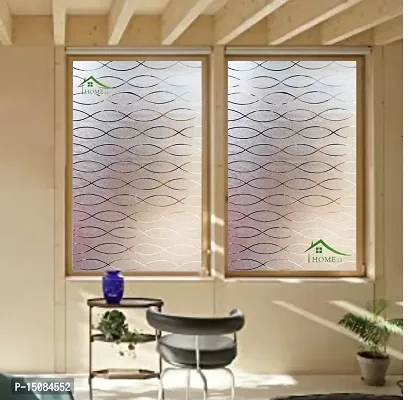 WISDOM? Privacy Window Film Frosted Glass Film Static Cling Glass Film No Glue Anti-UV Window Sticker Non Adhesive for Privacy Office Meeting Room Bathroom Living Room