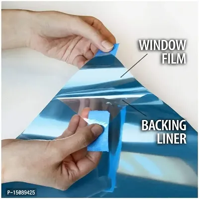 WISDOM? One Way Mirror Window Film Daytime Privacy, Sun Blocking Heat Control Anti UV Reflective Film Static Cling Window Tint for Home Office Living Room-thumb3