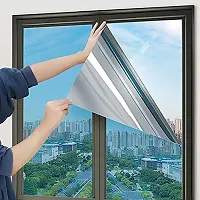 WISDOM? 20 x 60 Silver Film Heat Control Reflective Glass Covering Anti UV Solar Film Static Cling House Window Tint Silver Film-thumb1