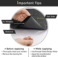 WISDOM? Blackout FILM100% Light Blocking, Room Darkening Static Cling No Residue Film for Privacy, Home Security, and Day Sleep-thumb4