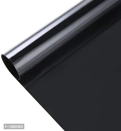 WISDOM? Black Window Privacy Film Heat Control Reflective Glass Covering Anti UV Control; Film Static Cling House Window Film-thumb0