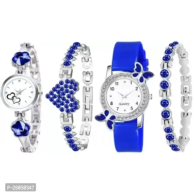 Classy Analog Watches for Women with Bracelet, Pack of 4