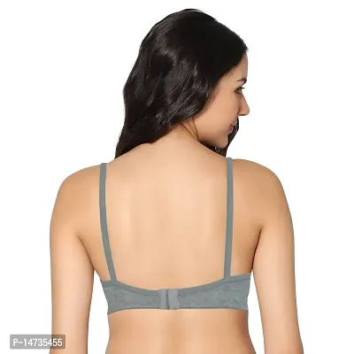 In Care LINGERIE Soha (B) Grey Solid Color Full-Coverage T-Shirt Bra.-thumb4