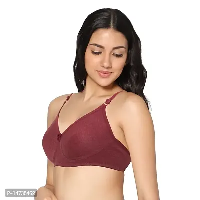 In Care LINGERIE Soha (B) M.Maroon Solid Color Full-Coverage T-Shirt Bra.-thumb3