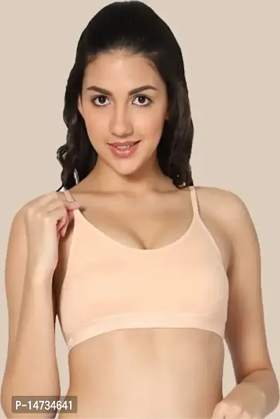 Buy In Care LINGERIE SPORTS-01 (B) Skin Solid Color Full-Coverage